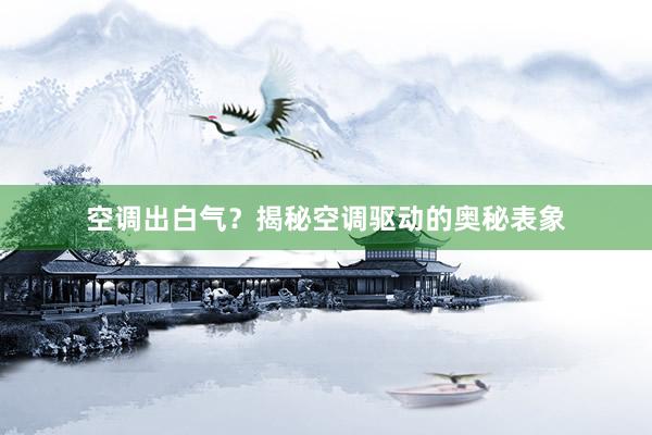 空调出白气？揭秘空调驱动的奥秘表象